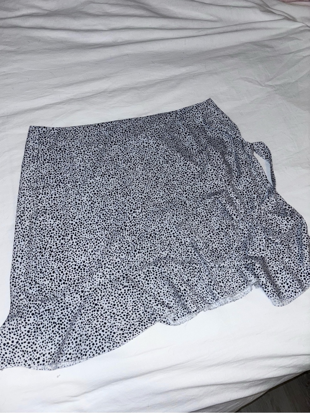 black and white wrap skirt